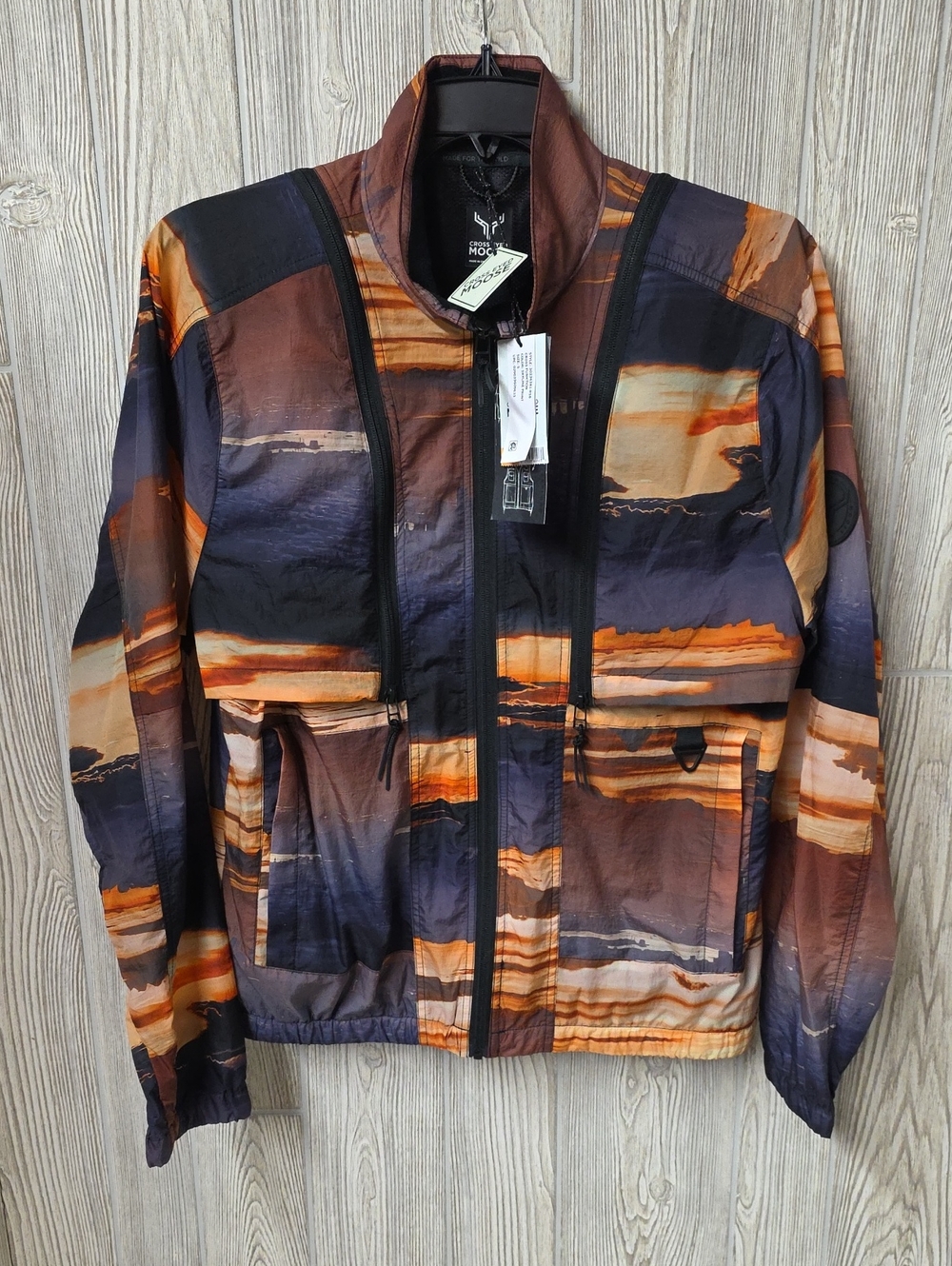 Cross-Eyed Moose Cross Funktion Zip Front Convertible Windbreaker Jacket NWT